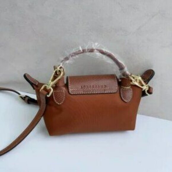 longchamp Brown Mini Bag with Gold Accents - Picture 3 of 9